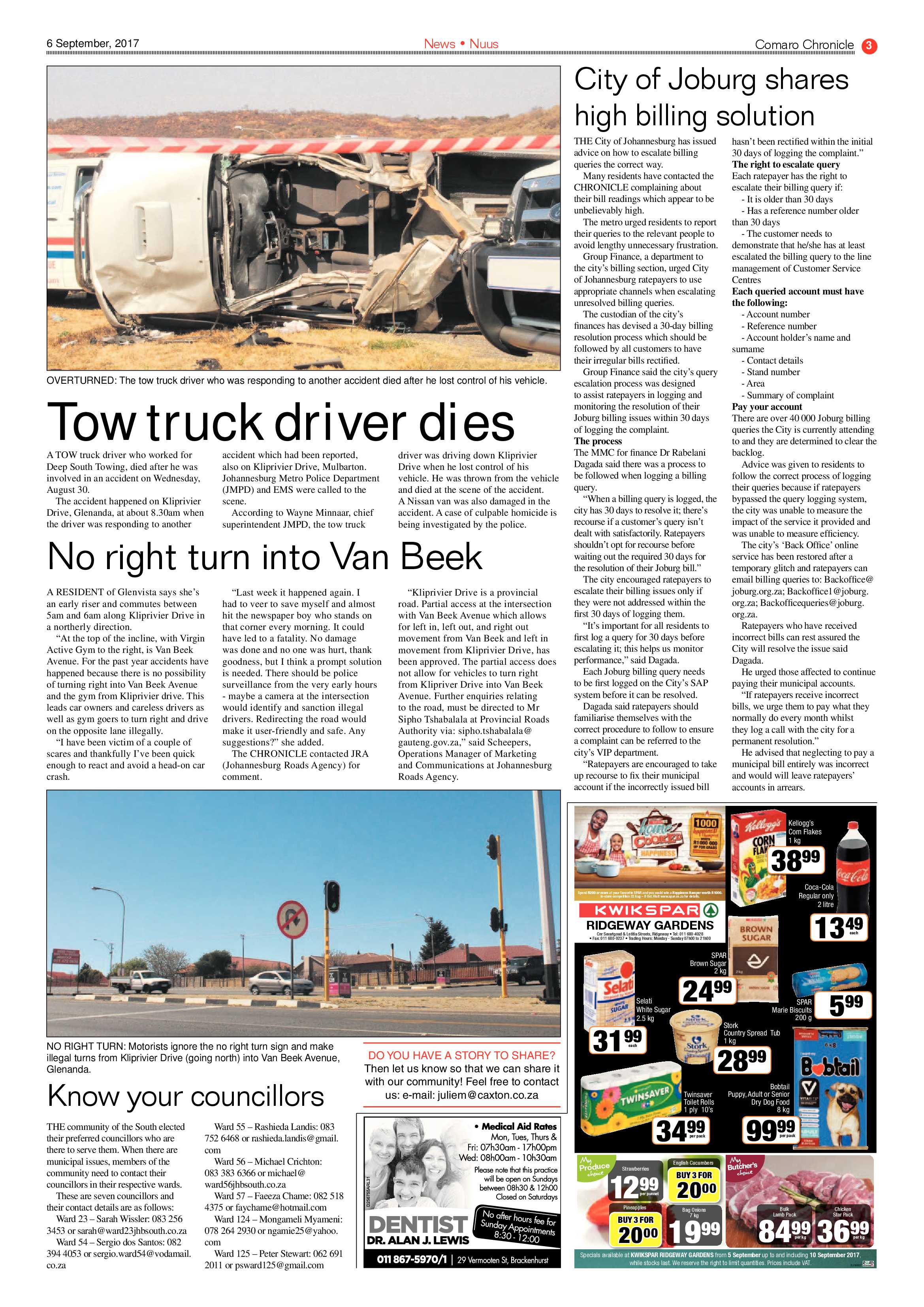 Comaro Chronicle News 06 September 2017 page 3