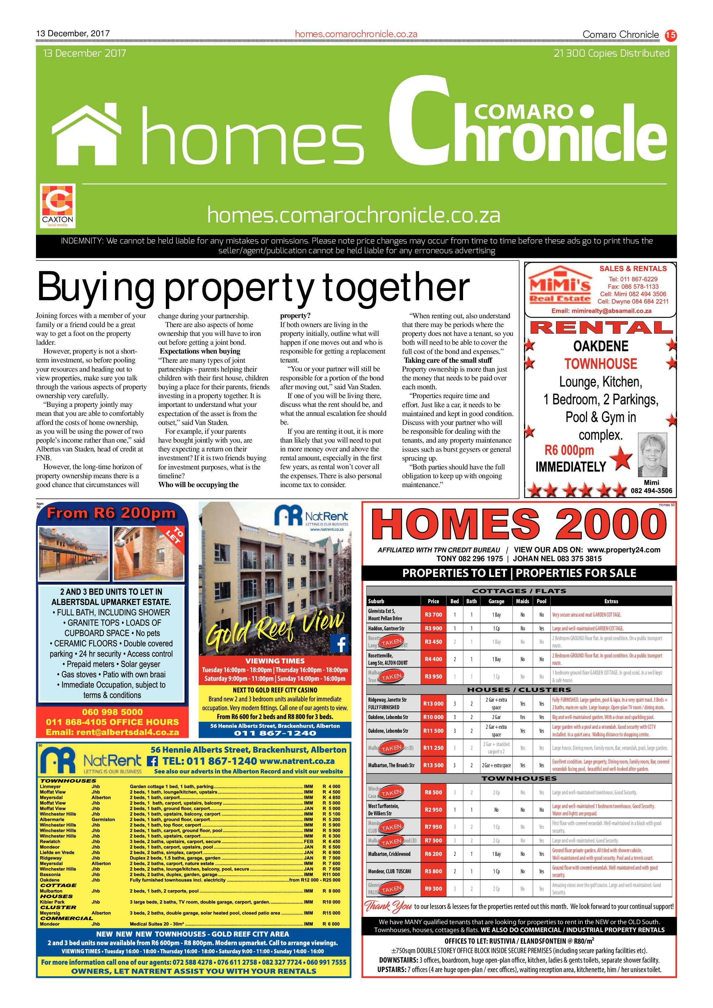 Comaro Chronicle News 13 December 2017 page 15