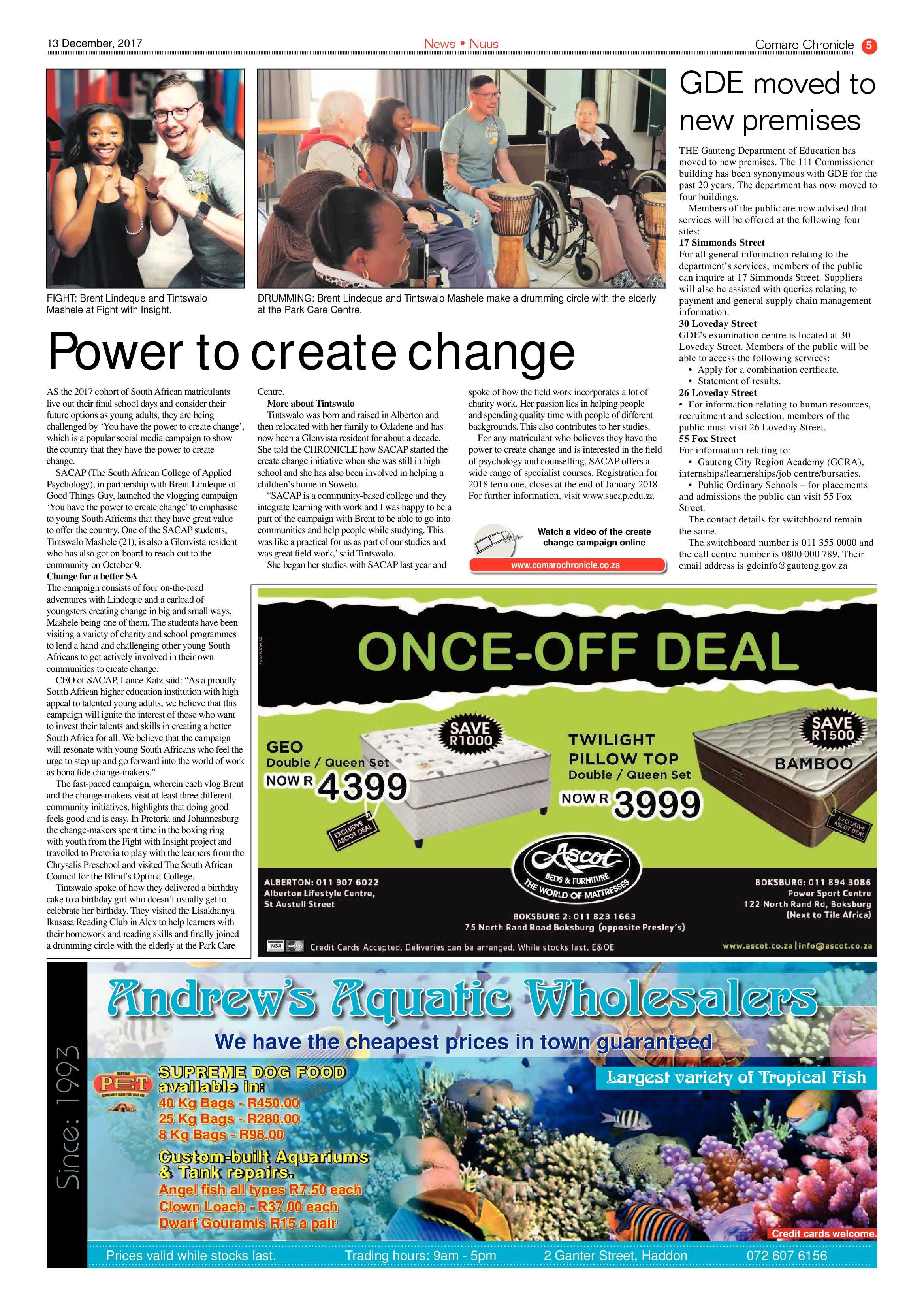 Comaro Chronicle News 13 December 2017 page 5