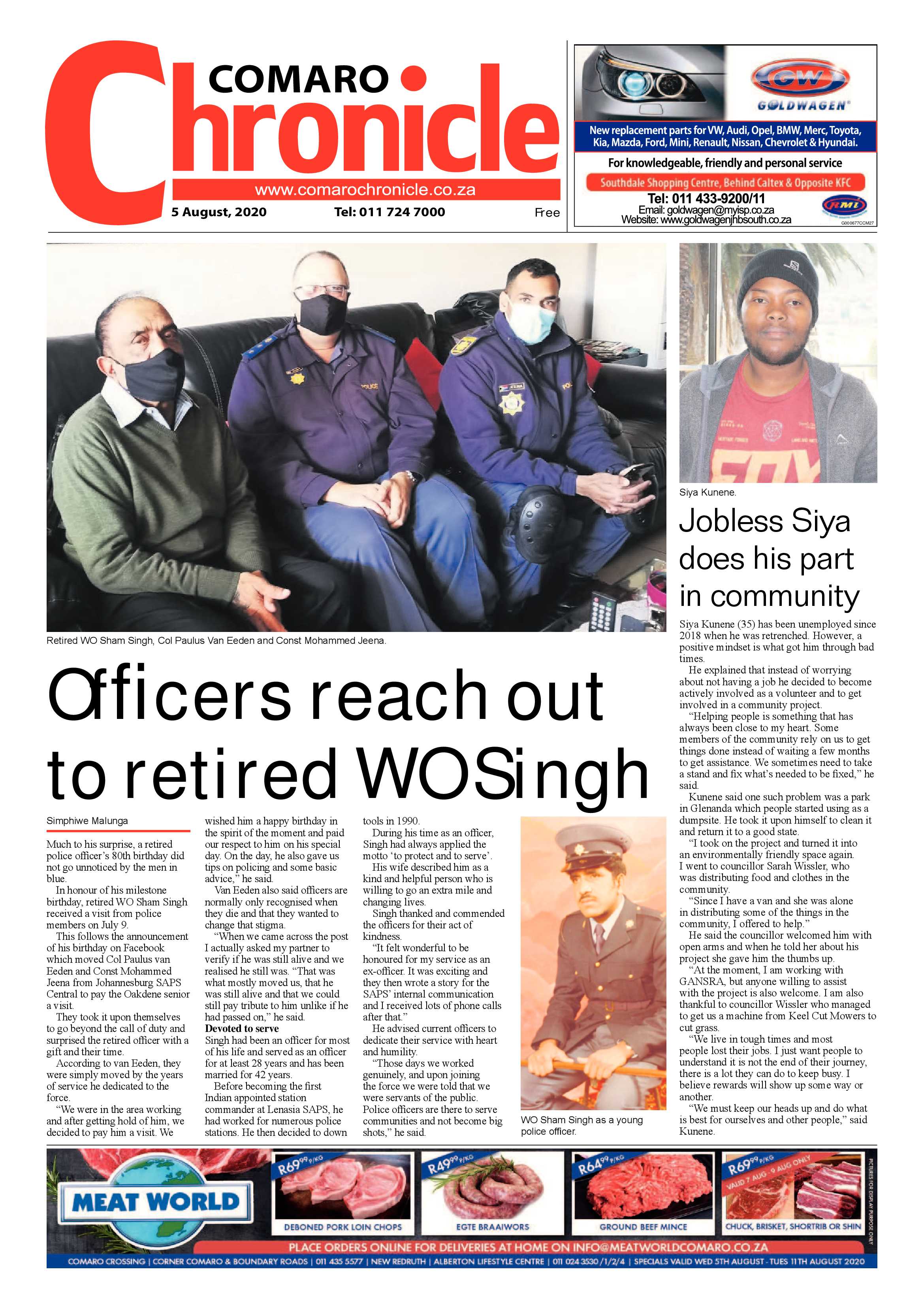 Comaro chronicle 05 August 2020 page 1