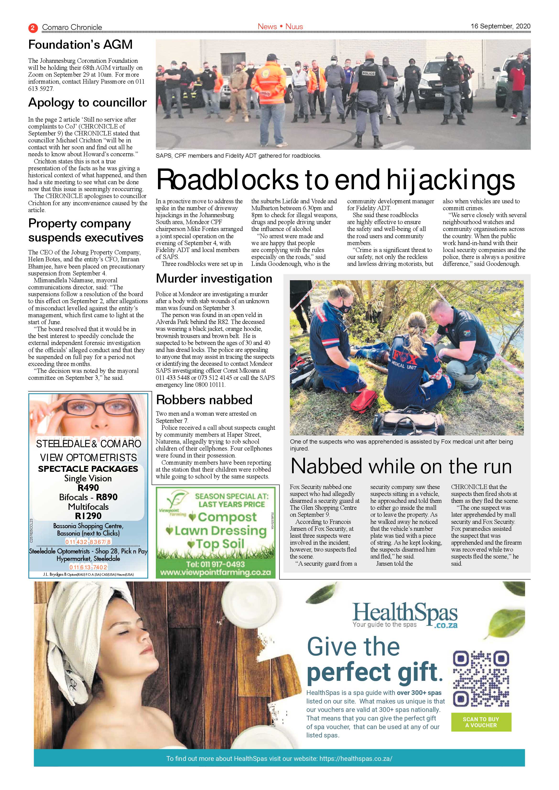 Comaro chronicle 16 September 2020 page 2